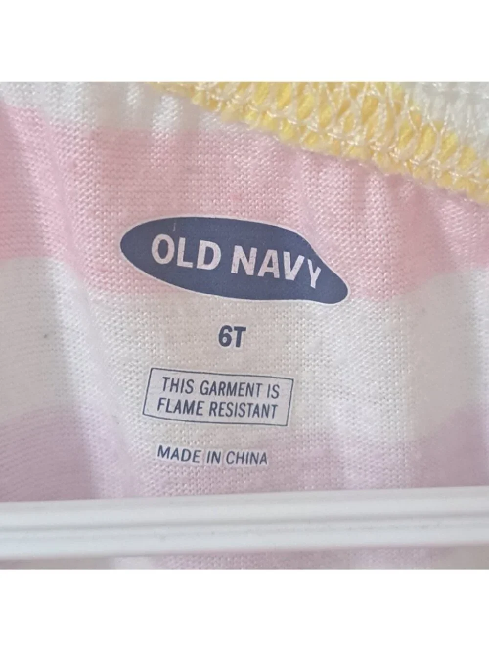 Old Navy Girl's 6T Cotton Pajama Set Stripes Multicolor Cozy Lightweight.